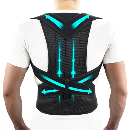 Vue arrière du correcteur de posture RECTIVA et zones de maintien