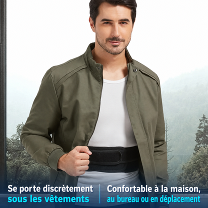 Homme portant le correcteur de posture RECTIVA sous une veste
